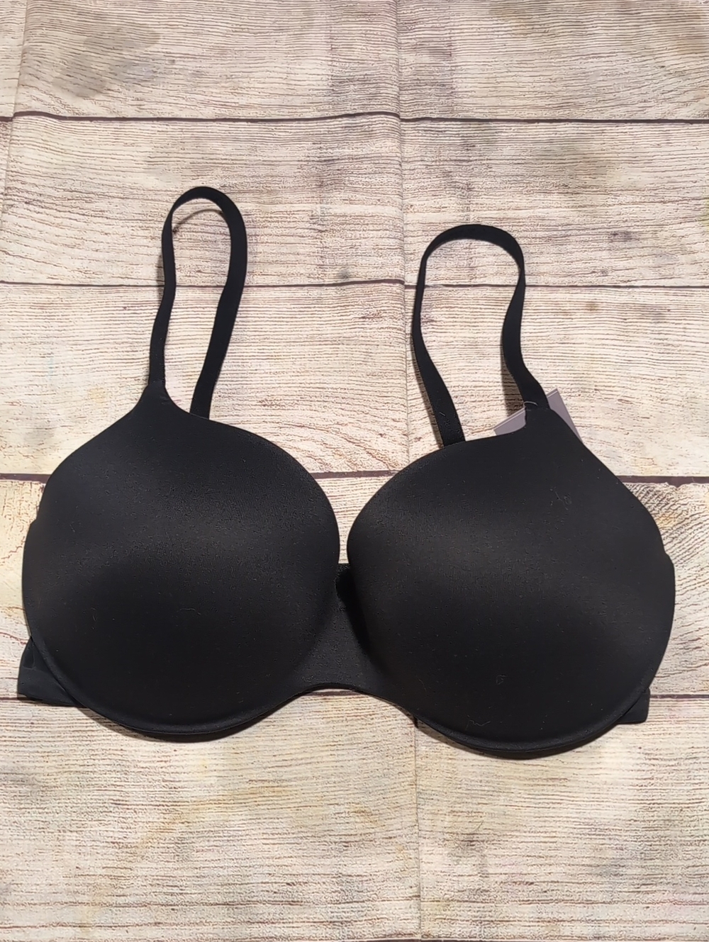 Auden Luxury Collection Black Light Lift Demi Coverage Bra Size 34D NWT